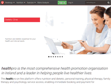 Tablet Screenshot of healthpro.ie